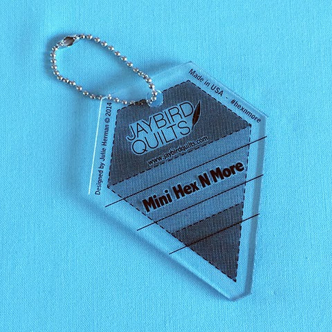 Mini Hex N More Hexagon Ruler by Jaybird Quilts - Keychain