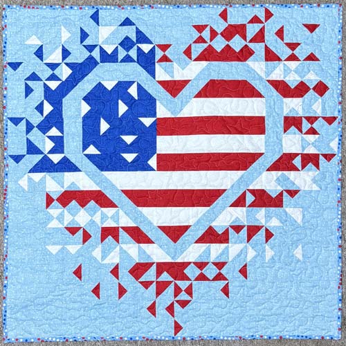 Mini Exploding Heart - baby/wall hanging  - incl. instructions for flag heart