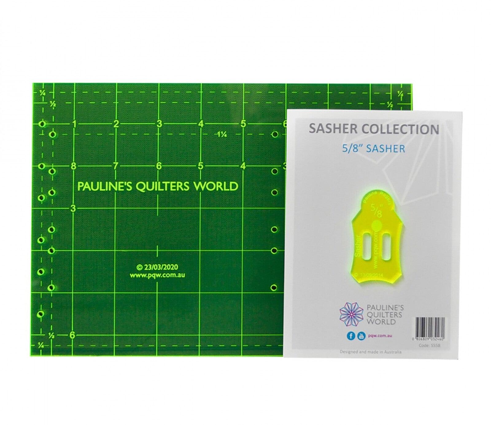 Pauline's Quilters World -Face Mask Creative Set - 9x6 ruler & 5/8" sasher