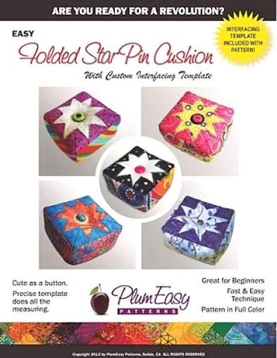 Folded Star Pin Cushion - Plum Easy Patterns by Deborah Miller