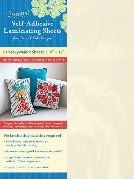 10 pk Heavyweight Self-Adhesiv Laminating Sheets - 9in x 12x