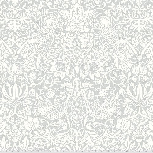 108" Backing Fabric - Strawberry Thief - Silver - Morris & Co.