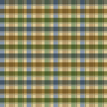 Wild Elk - Plaid - Multi - small green blue and brown plaid