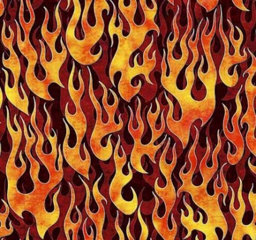 5 Alarm - Flames - Brick - Yellow and red flames on dark red