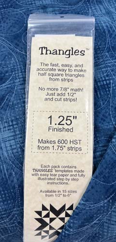 Thangles 1.25" finished - Makes 600 HST from 1.74in. strips
