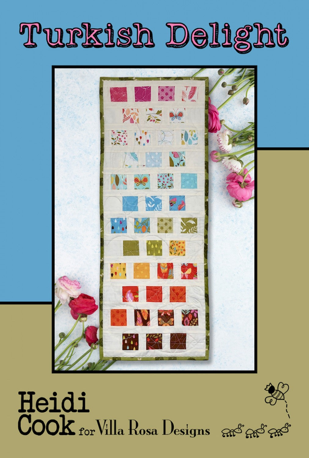 Turkish Delight - Table Runner using mini charm pack by Heidi Cook