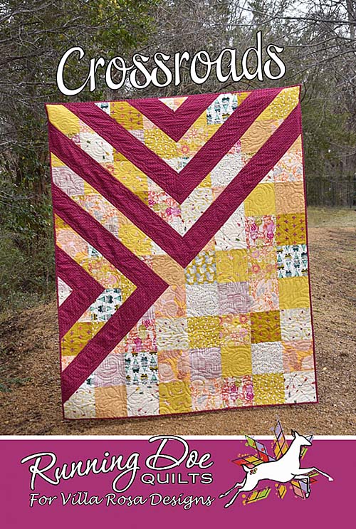 Crossroads - Uses 14 Fat Quarters - 60x75 by Running Doe Quilts For Villa Ro