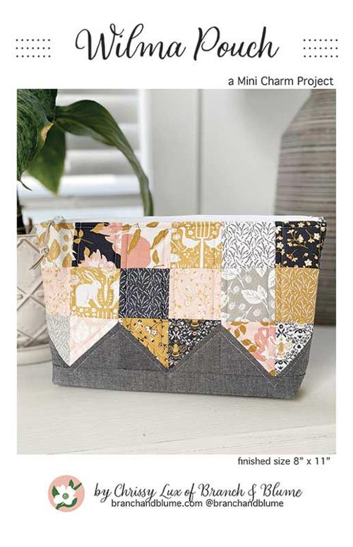 Wilma Pouch -mini charm project- 8x11  by Chrissy Lux of Sew Lux Fabric