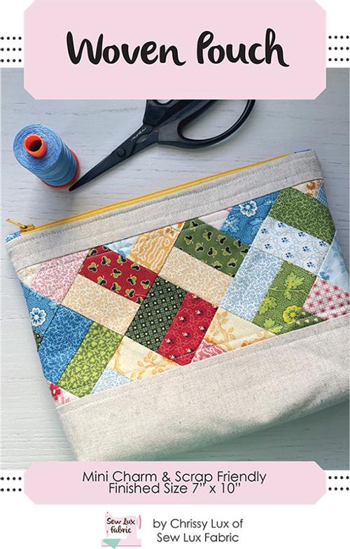 Woven Pouch -7x10  by Chrissy Lux of Sew Lux Fabric